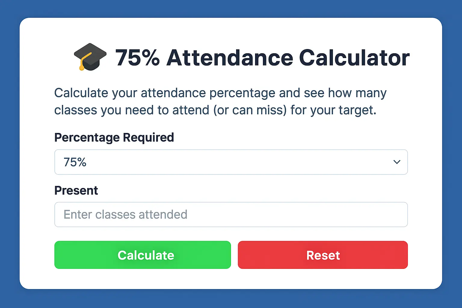 75% Attendance Rule Key Importance