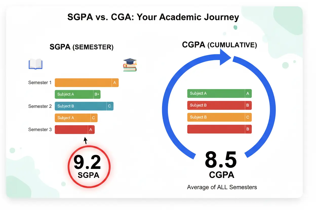 different between sgpa and cgpa
